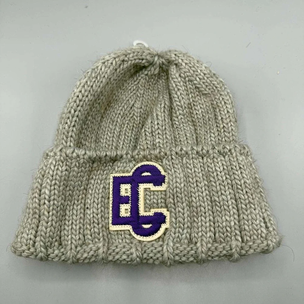 EC‎ College Vault Hat Kids Gray Adidas Cuffed Beanie Cap New